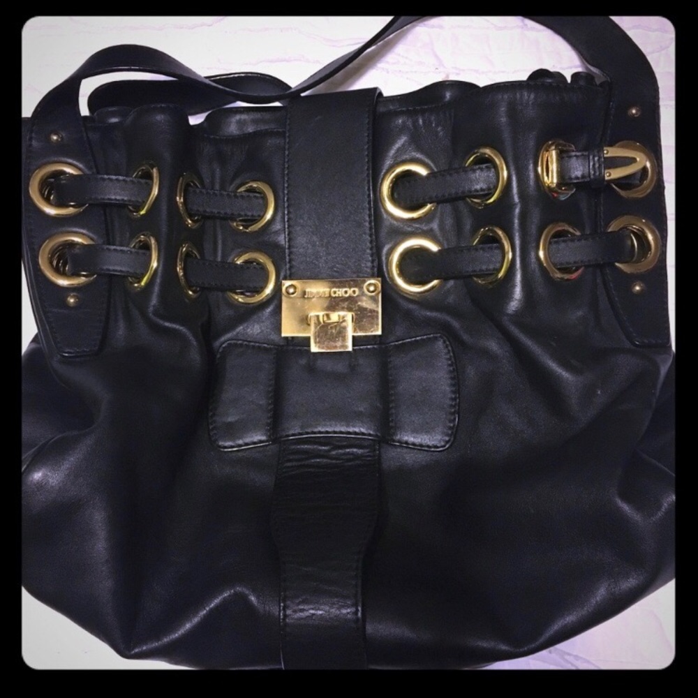 Jimmy Choo Rikki Ramona lambskin shoulder bag